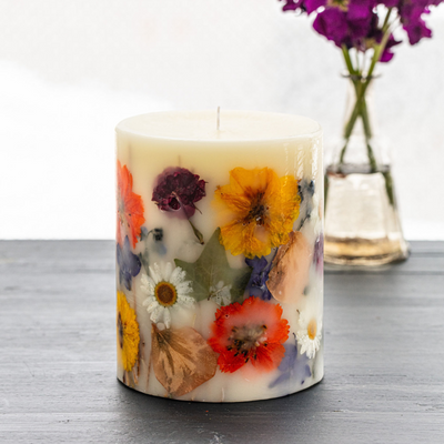 Rosy Rings Essence of Spring Botanical Candle | Luxury Aromatherapy Long Lasting Candle Home Decor Gifts Notes of Hyacinth, Honeysuckle, Rose, Cyclamen, Orange Flower Aroma Burn Time 120 Hours 5.5" H…