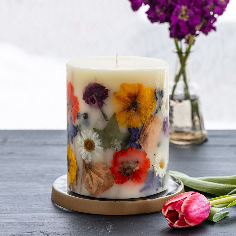 Rosy Rings Essence of Spring Botanical Candle | Luxury Aromatherapy Long Lasting Candle Home Decor Gifts Notes of Hyacinth, Honeysuckle, Rose, Cyclamen, Orange Flower Aroma Burn Time 120 Hours 5.5" H…