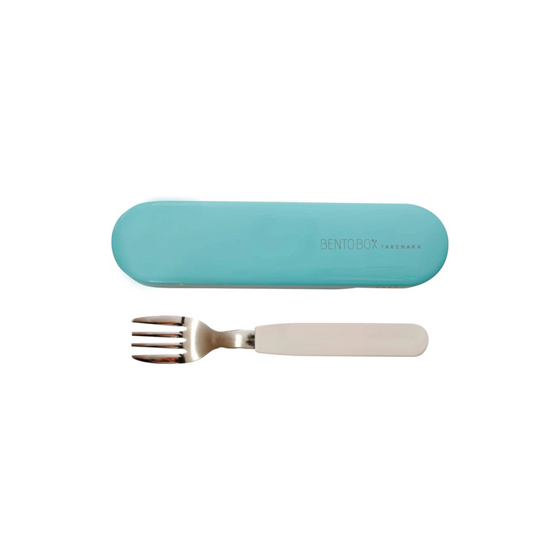 Fork and Case, Eco-Friendly Lunch Accessory, Made in Japan, Takenaka Bento box (Blue Ice)