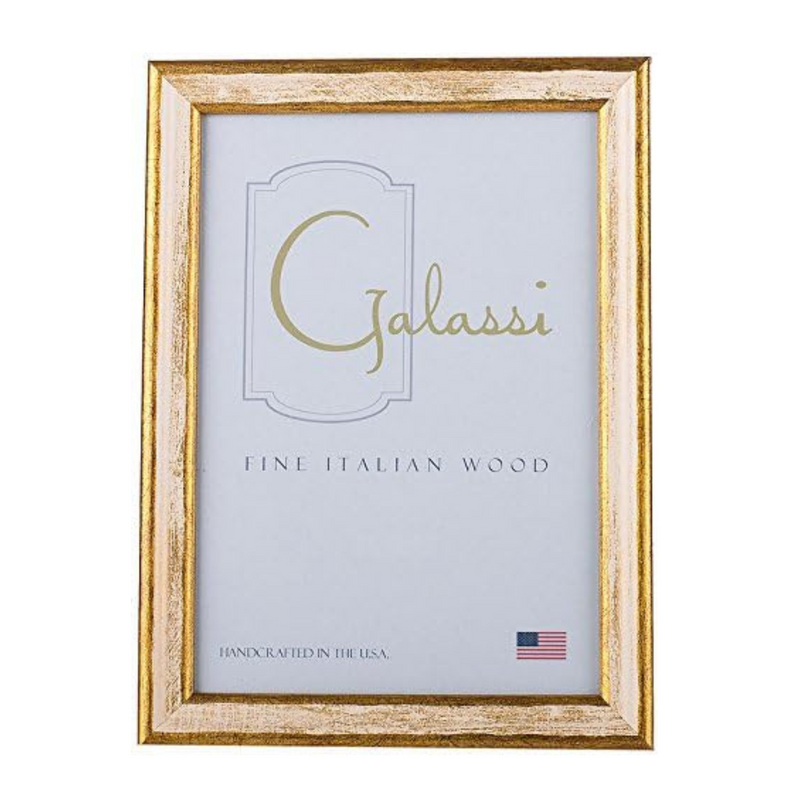 HlpiAMok Aeiniwer F. G. Galassi Handcrafted Fine Italian Wood Photo Picture Frame, Traditional Cream/Gold, 4x6, Made in USA, Model No. 15046