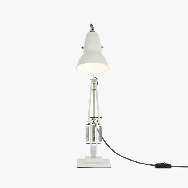Original 1227 Desk Lamp | Gloss Paint Finish Cast Iron Base Aluminum Shade & Arms Steel Cover Chrome Plated Fittings Adjustable for Office Home Decor Bedroom Reading Lamp (Linen White)