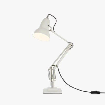 Original 1227 Desk Lamp | Gloss Paint Finish Cast Iron Base Aluminum Shade & Arms Steel Cover Chrome Plated Fittings Adjustable for Office Home Decor Bedroom Reading Lamp (Linen White)