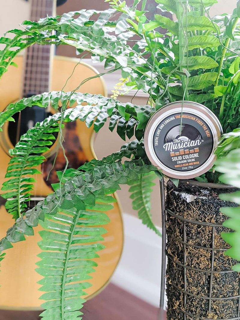 Walton Wood Farm Solid Cologne (The Musician) Vanilla Bean & Musk Scent Vegetarian Friendly, and Paraben-Free 2.5 oz