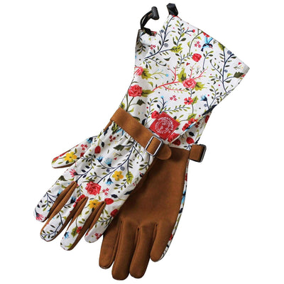 gardening gloves made in usa Womanswork Rose Gauntlet Leather Garden Gloves – Made in the USA – Alrossa