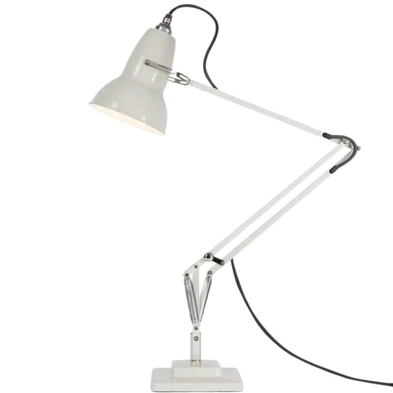 Original 1227 Desk Lamp | Gloss Paint Finish Cast Iron Base Aluminum Shade & Arms Steel Cover Chrome Plated Fittings Adjustable for Office Home Decor Bedroom Reading Lamp (Linen White)