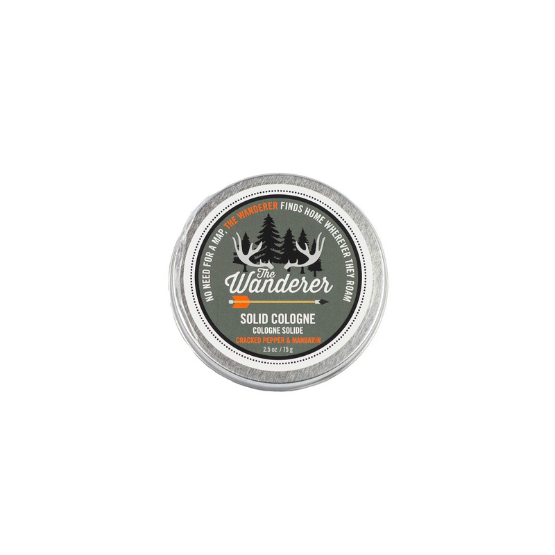 Walton Wood Farm Solid Cologne (The Wanderer) Cracked Pepper & Mandarin Vegetarian Friendly, and Paraben-Free 2.5 oz
