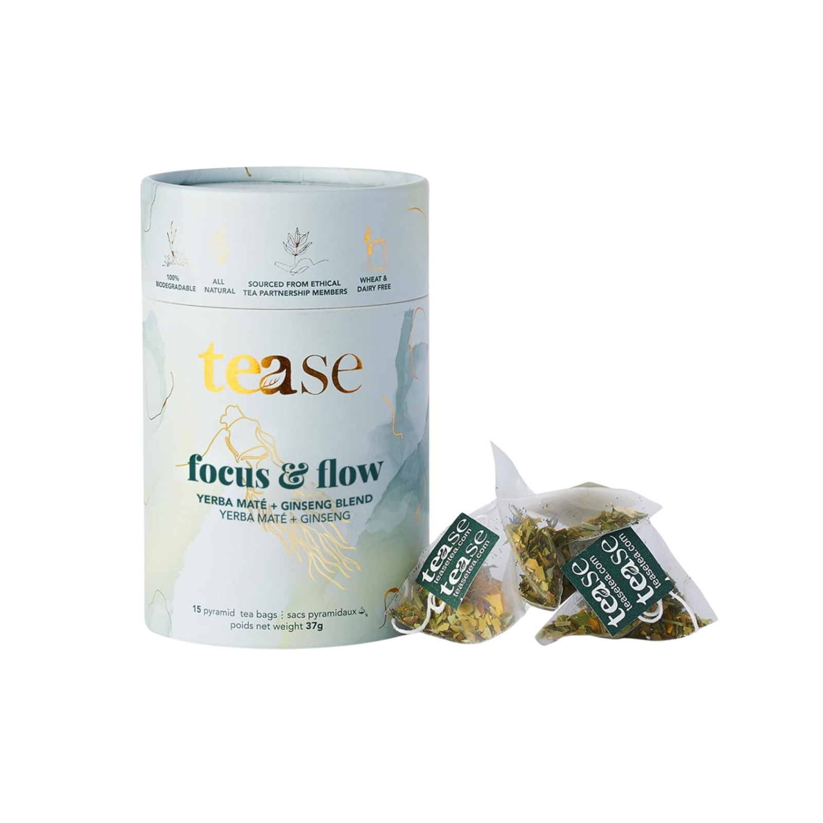 Tease Tea Organic Tea Tube Gift Set | 37g (Focus & Flow) – Alrossa