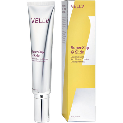 Vella Super Slip & Slide Non-Greasy Silicone Based Glide for Women & Couples, Feminine Care, Intimate Body Glide with Luxury Skincare Ingredients Squalane & Sea Buckthorn for Lasting Hydration