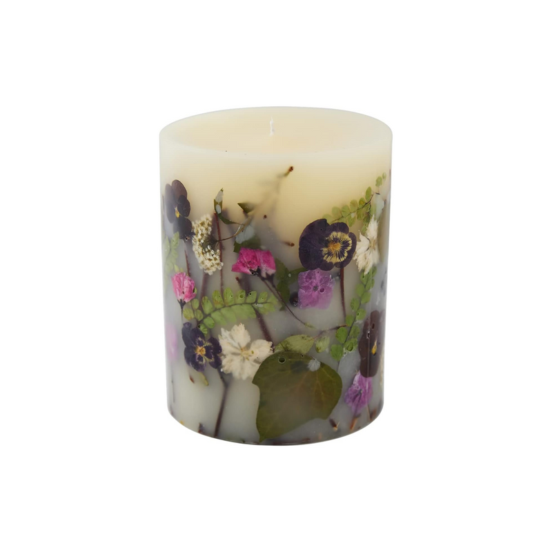 Black Currant & Bay Leaf Round Botanical Candle - Notes of Black Currant, Cinnamon, Rosemary, Aromatherapy Candles, Long Lasting Candles, Botanical Candles Home Decor (5.5 Inch)