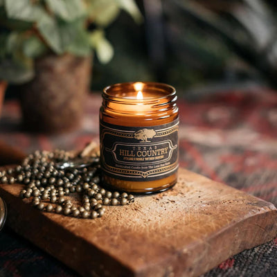 Jackson Vaughn Scented Texas Candle | Aromatherapy Long Lasting Candles Luxury Home Fragrance Decor Gifts Hand Poured Notes of Green Cedar, Patchouli, Citrus 40 Hour Burn 9oz (Texas Hill Country) Visit the Jackson Vaughn Store