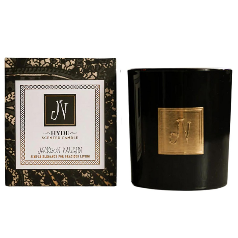 Jackson Vaughn Scented Candle | Aromatherapy Long Lasting Candles Luxury Home Fragrance Decor Gifts Hand Poured Soy Wax Notes of Amber, Black Cardamom, Charred Resins 55 Hour Burn 14.5oz (Hyde)
