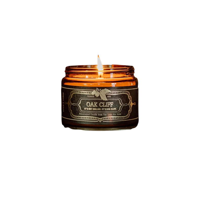 Jackson Vaughn Scented Texas Candle | Aromatherapy Long Lasting Candles Luxury Home Fragrance Decor Gifts Hand Poured Soy Wax Blend Notes of Fig, Leather, Oaked Bourbon 60 Hour Burn 16oz (Oak Cliff)