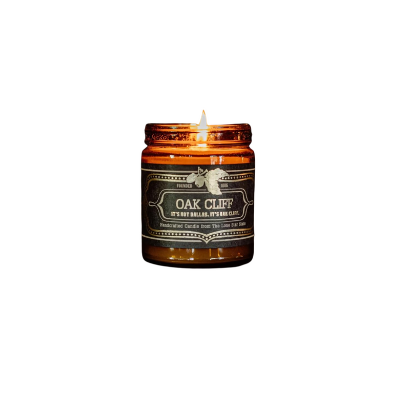 Jackson Vaughn Scented Texas Candle | Aromatherapy Long Lasting Candles Luxury Home Fragrance Decor Gifts Hand Poured Soy Wax Blend Notes of Fig, Leather, Oaked Bourbon 40 Hour Burn 9oz (Oak Cliff)