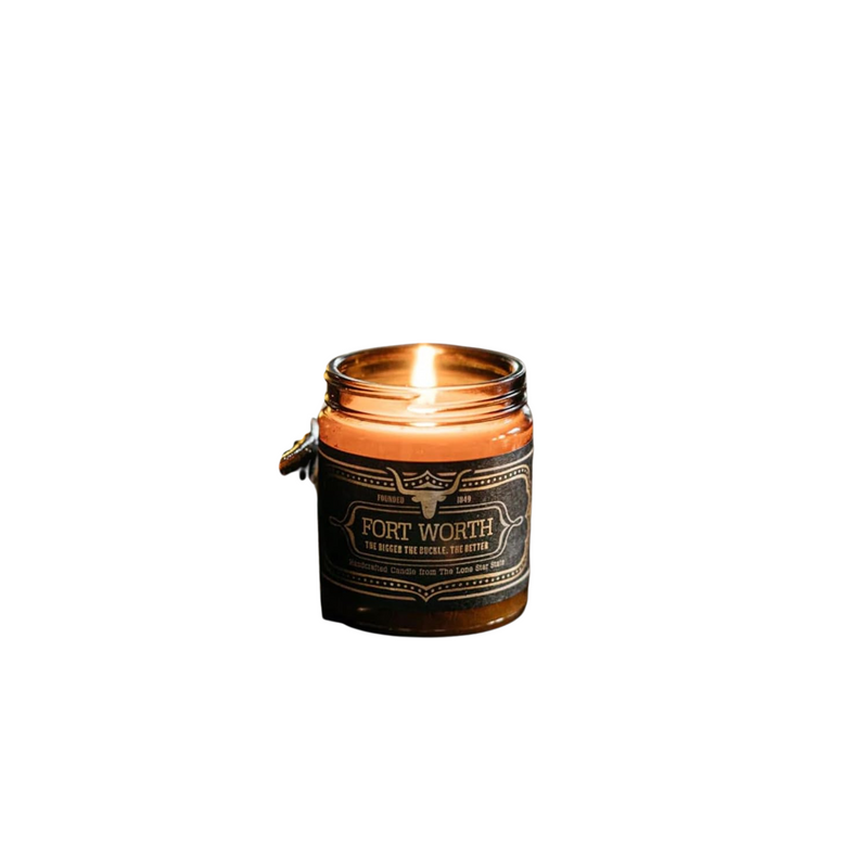 Jackson Vaughn Scented Texas Candle | Aromatherapy Long Lasting Candles Luxury Home Fragrance Decor Gifts Hand Poured Soy Wax Blend Notes of Leather, Perennial Blossoms 40 Hour Burn 9oz (Fort Worth)