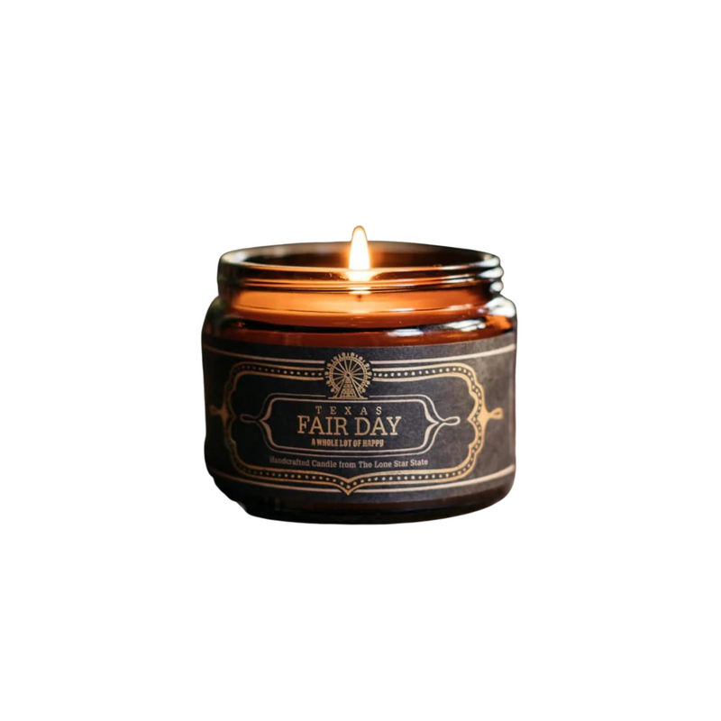 Jackson Vaughn Scented Texas Candle | Aromatherapy Long Lasting Candles Luxury Home Fragrance Decor Gifts Hand Poured Soy Wax Blend Notes of Carmel, Hay, Vanilla 60 Hour Burn 16oz (Texas Fair Day)