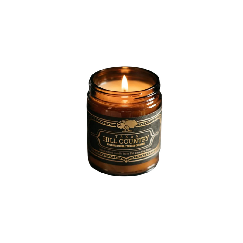 Jackson Vaughn Scented Texas Candle | Aromatherapy Long Lasting Candles Luxury Home Fragrance Decor Gifts Hand Poured Notes of Green Cedar, Patchouli, Citrus 40 Hour Burn 9oz (Texas Hill Country)