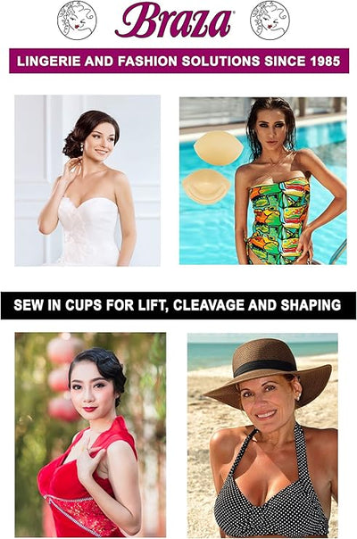 Braza - Sew in Bra & Swimwear Cups - Size C Beige