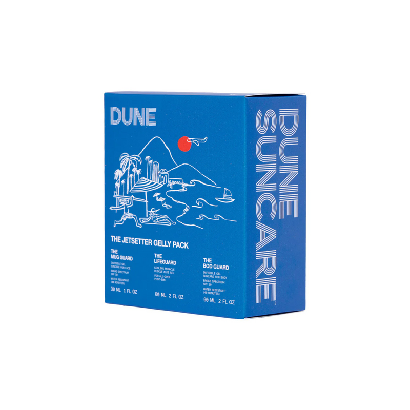 Dune Suncare The Jetsetter Gelly Pack Travel Sunscreen Minis TSA Approved