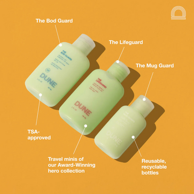Dune Suncare The Jetsetter Gelly Pack Travel Sunscreen Minis TSA Approved