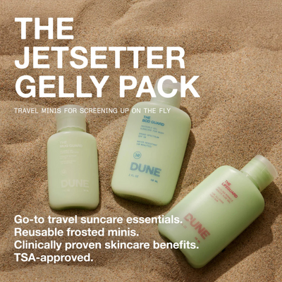 Dune Suncare The Jetsetter Gelly Pack Travel Sunscreen Minis TSA Approved