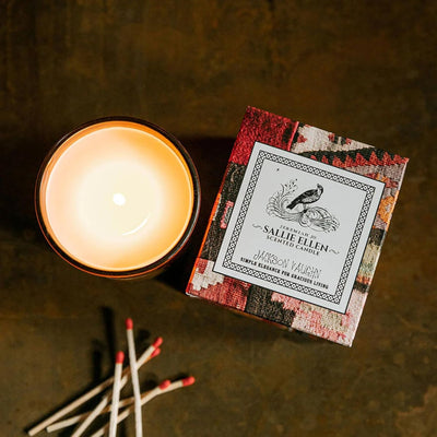 Jackson Vaughn Jeremiah Jo Candle | Aromatherapy Long Lasting Luxury Home Fragrance Decor Gifts Hand Poured Soy Wax Blend Notes of Amber, Sea Salt, Dried Florals 55 Hour Burn 14.5oz (Sallie Ellen)