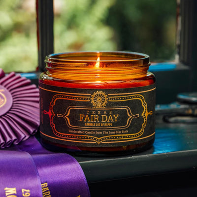 Jackson Vaughn Scented Texas Candle | Aromatherapy Long Lasting Candles Luxury Home Fragrance Decor Gifts Hand Poured Soy Wax Blend Notes of Carmel, Hay, Vanilla 60 Hour Burn 16oz (Texas Fair Day)
