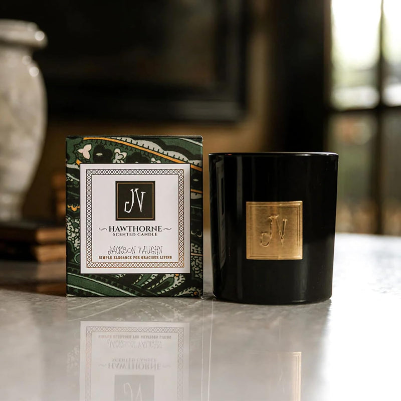 Jackson Vaughn Scented Candle | Aromatherapy Long Lasting Candles Luxury Home Fragrance Decor Gifts Hand Poured Soy Wax Notes of Wild Sagebrush, Fresh Pine, Forest Moss 55 Hour Burn 14.5oz (Hawthorne)