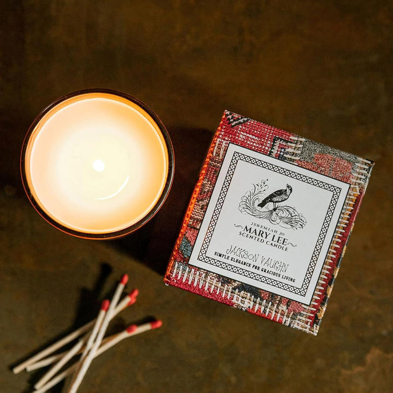 Jackson Vaughn Jeremiah Jo Candle | Aromatherapy Long Lasting Luxury Home Fragrance Decor Gifts Hand Poured Soy Wax Blend Notes of Grapefruit, Red Currant, BlackBerry 55 Hour Burn 14.5oz (Mary Lee)