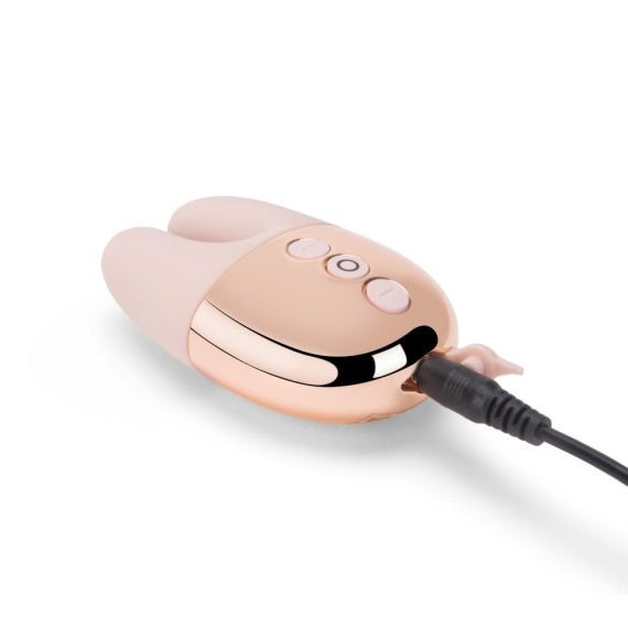 Mini Compact Vibrator Massager Double Vibe by Le Wand (Rose Gold)
