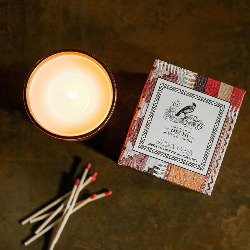 Jackson Vaughn Jeremiah Jo Candle | Aromatherapy Long Lasting Luxury Home Fragrance Decor Gifts Hand Poured Soy Wax Blend Notes of Neroli, Wild Honeysuckle, Vanilla Bean 55 Hour Burn 14.5oz (Nechi)