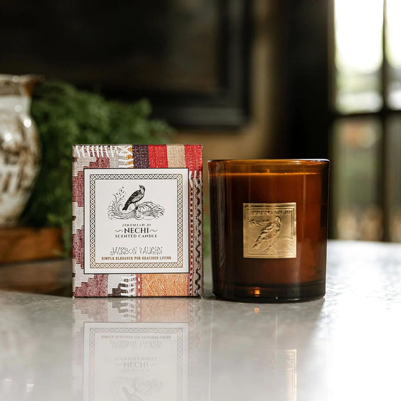 Jackson Vaughn Jeremiah Jo Candle | Aromatherapy Long Lasting Luxury Home Fragrance Decor Gifts Hand Poured Soy Wax Blend Notes of Neroli, Wild Honeysuckle, Vanilla Bean 55 Hour Burn 14.5oz (Nechi)