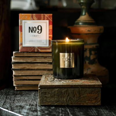 Jackson Vaughn Scented Candle | Aromatherapy Long Lasting Candles Luxury Home Fragrance Decor Gifts Hand Poured Soy Wax Notes of Neroli, Patchouli, Bergamot, Cypress 55 Hour Burn 14.5oz (No. 9 Craft)
