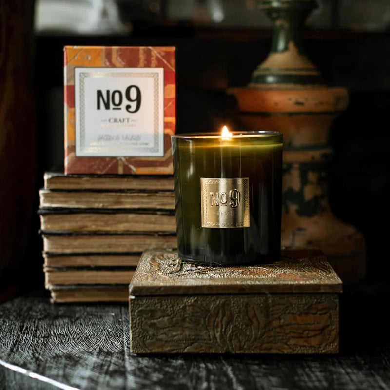 Jackson Vaughn Scented Candle | Aromatherapy Long Lasting Candles Luxury Home Fragrance Decor Gifts Hand Poured Soy Wax Notes of Neroli, Patchouli, Bergamot, Cypress 55 Hour Burn 14.5oz (No. 9 Craft)