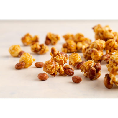 Johnson's Popcorn Peanut Popcorn Handmade, Freshly Popped Gourmet Sweet & Crunchy Delicious Treat for Family Parties, Movie Night Snack Gift Ready 28oz - World Famous Quality Caramel Corn Since 1940!