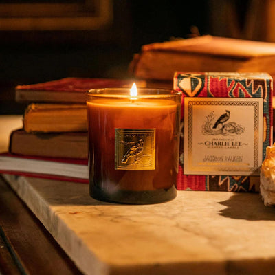Jackson Vaughn Jeremiah Jo Candle | Aromatherapy Long Lasting Luxury Home Fragrance Decor Gifts Hand Poured Soy Wax Blend Notes of Pinion Pine, Bourbon Vanilla,Spices 55 Hour Burn 14.5oz (Charlie Lee)