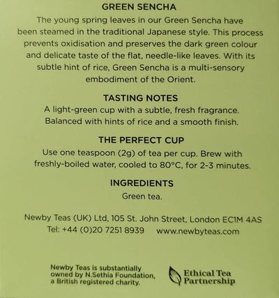 Green Sencha Heritage – 100g Loose Leaf Tea – Fresh & Smooth Japanese Green Tea by Newby Teas