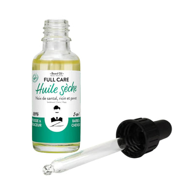 Beard Oil for Men | Award Winning Beard Oil Leave In Mustache Conditioner, Softens, Moisturizes, Nourishing, Lightweight, Sandalwood Fragrance | Natural & Vegan | Made In France 1oz