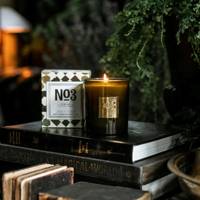 Jackson Vaughn Scented Candle | Aromatherapy Long Lasting Candles Luxury Home Fragrance Decor Gifts Hand Poured Soy Wax Blend Floral Notes of Patchouli, Rosemary 55 Hour Burn 14.5oz (No. 3 Local)