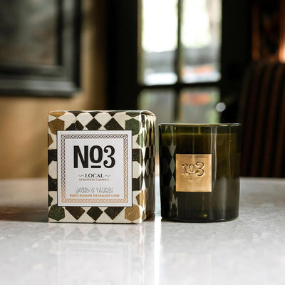 Jackson Vaughn Scented Candle | Aromatherapy Long Lasting Candles Luxury Home Fragrance Decor Gifts Hand Poured Soy Wax Blend Floral Notes of Patchouli, Rosemary 55 Hour Burn 14.5oz (No. 3 Local)
