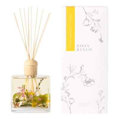 Rosy Rings Botanical Reed Diffuser Lemon Blossom and Lychee