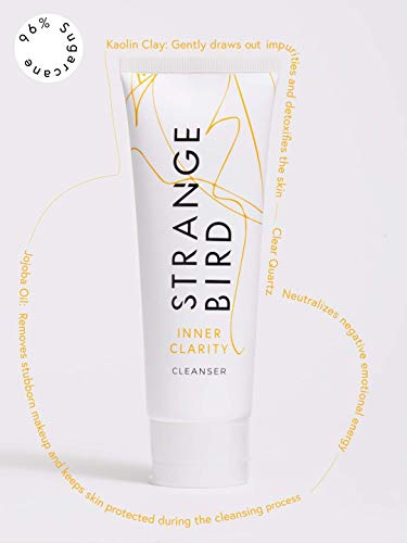 Strange Bird - Natural Inner Clarity Cleanser + Mask + Exfoliator | Supercharged With Quartz Gemstone, Non-Toxic, Clean Beauty (4 oz | 120 ml)