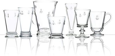 La Rochere Fine French Glassware Embossed with Napoleon Bee 15-ounce Double Old Fashioned Glass, Set of 6