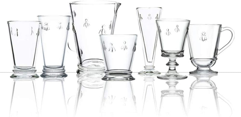 La Rochere Fine French Glassware Embossed with Napoleon Bee 15-ounce Double Old Fashioned Glass, Set of 6