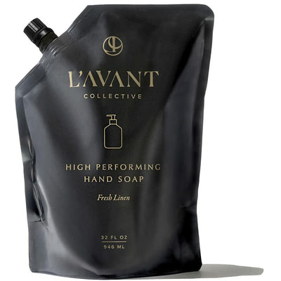 L'AVANT Collective High Performing Natural Hand Soap Refill | Luxurious Ingredients for Soft & Smooth Hands | Fresh Linen Scent | 32 FL oz/946 mL