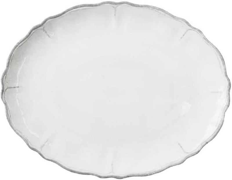 Le Cadeaux 16" Oval Platter Rustica Antique White