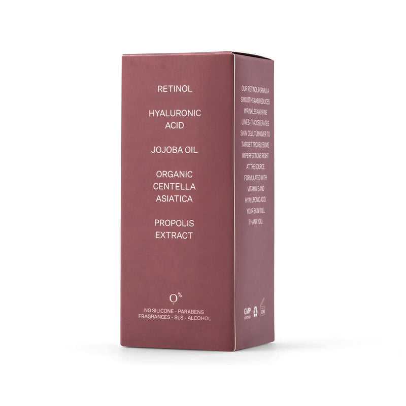 Overt Skincare THE SMOOTHER Lift + Boost Serum to Increase Cell Turnover, Target Uneven Skintone, Acne, and Signs of Aging with Retinol, Jojoba Oil, and Centella Asiatica - 1 fl oz/30 mL