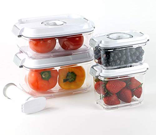 PrepSealer Vacuum Seal Rectangle Container 5-PC Set