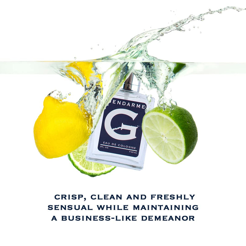 Gendarme Eau De Cologne Spray for Men - Clean Fresh Unisex Fragrance, 2 oz (Spray Glass)