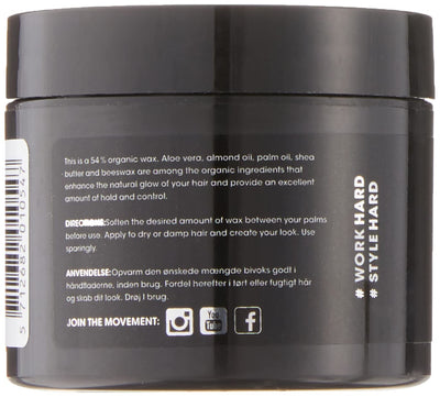 By Vilain Wax Zero - Hair Styling Wax - Natural Finish Strong Hold - 2.2oz