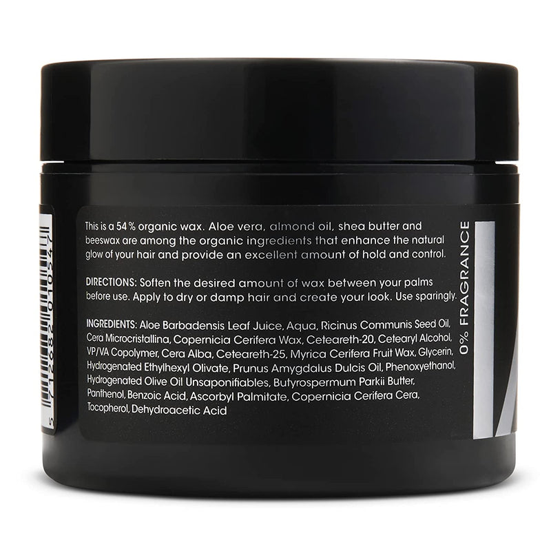 By Vilain Wax Zero - Hair Styling Wax - Natural Finish Strong Hold - 2.2oz